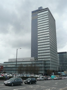 CIS tower showing plinth